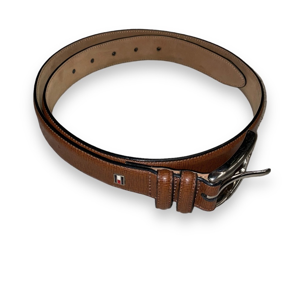 Tommy Hilfiger Camel Leather Mens Belt